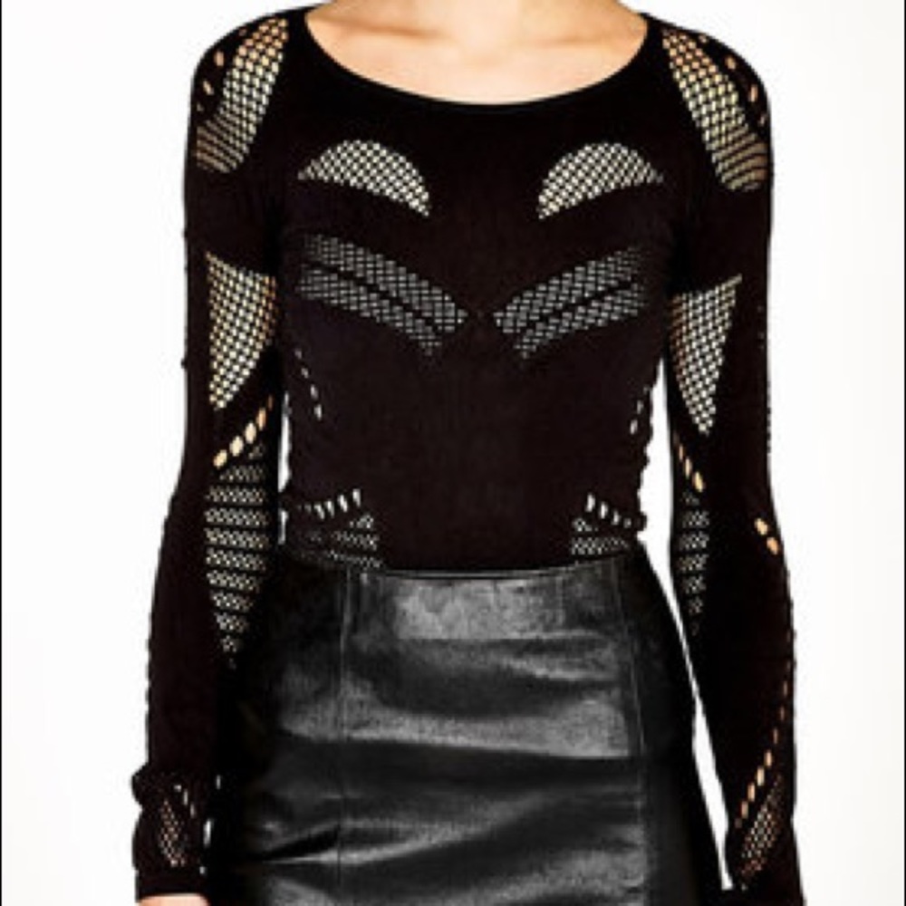 Alexander McQueen Cut-Out Nylon Top